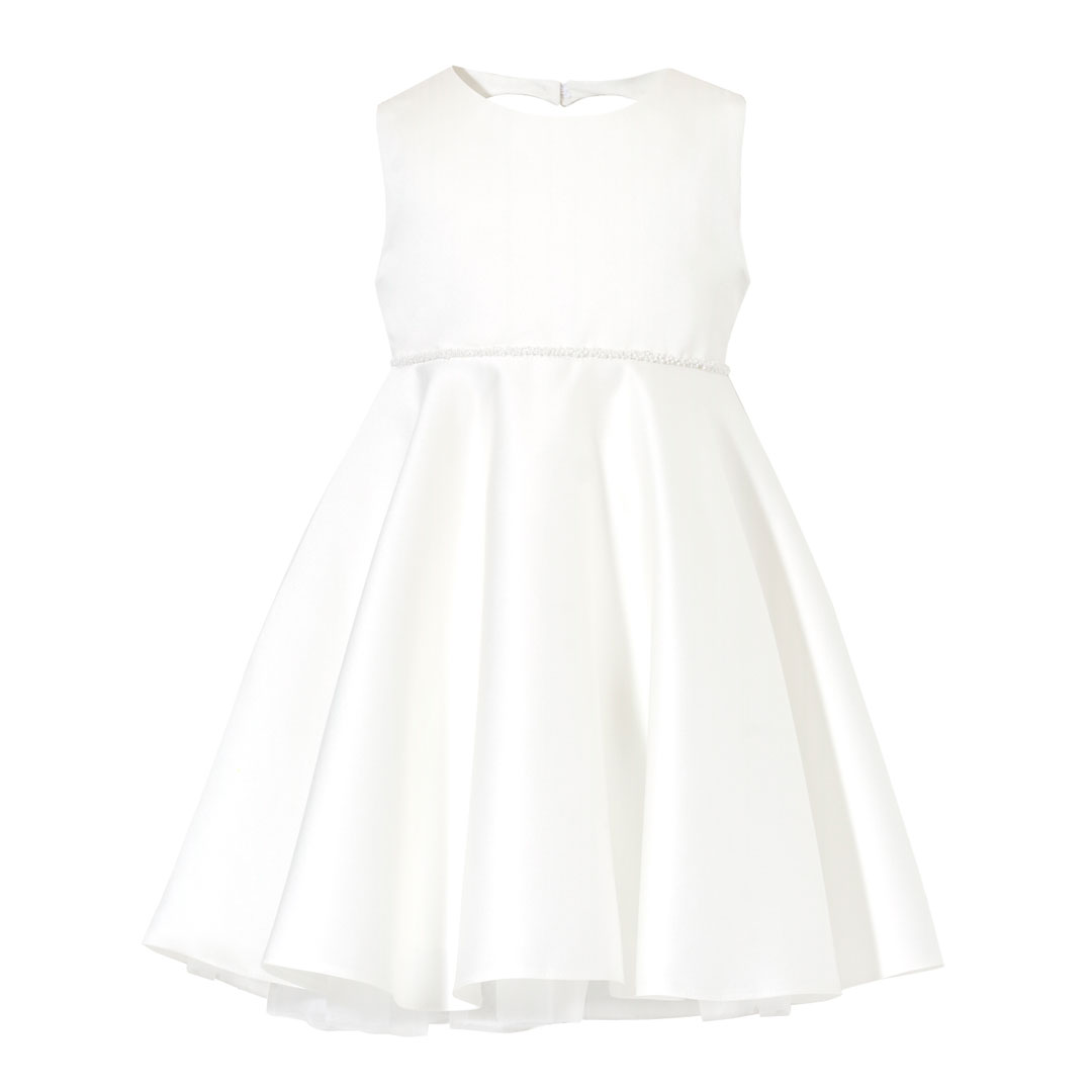 Biała sukienka z satyny